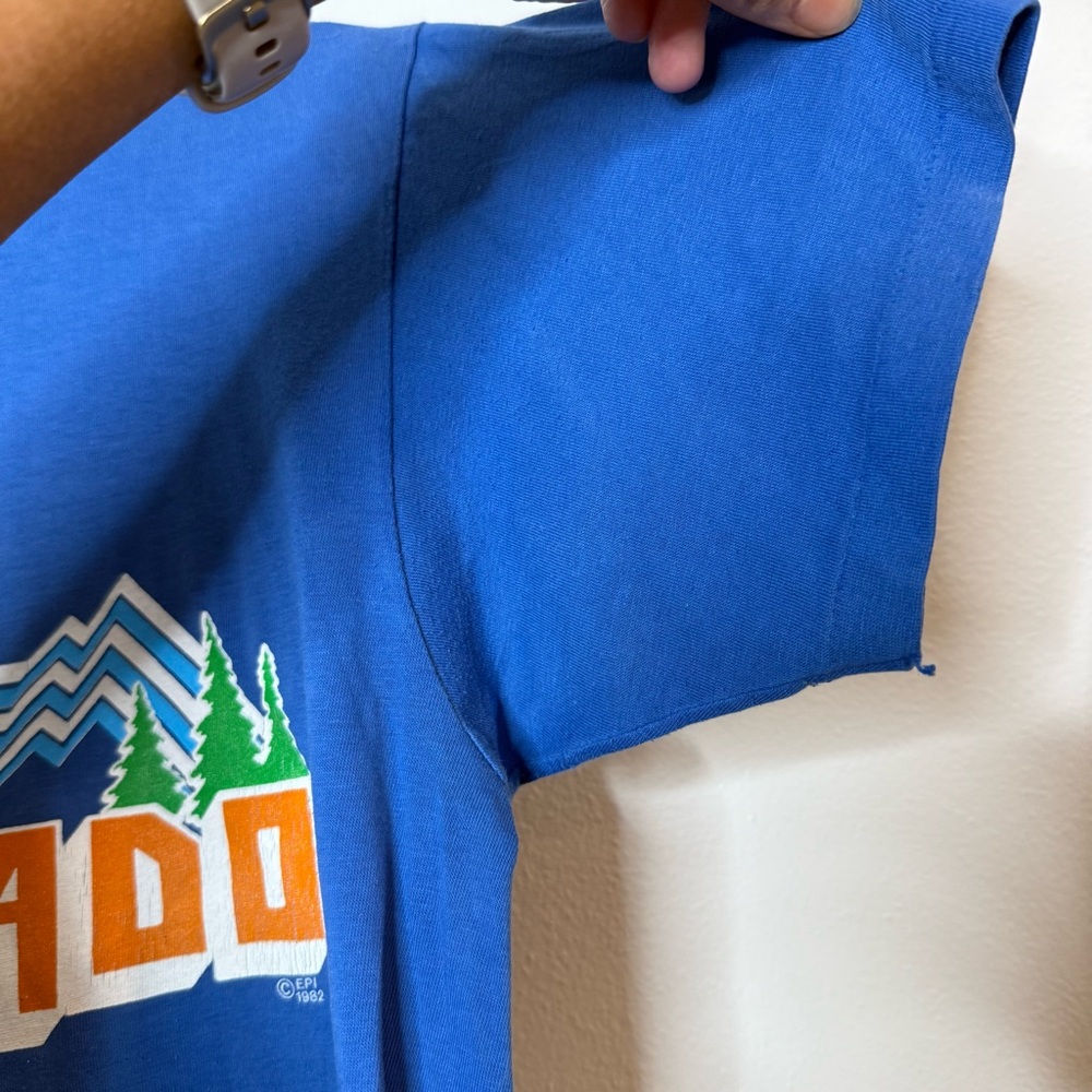 Vintage 70s Single Stitch Hanes 50/50 Colorado Graphic T shirt  size medium - Picture 5 of 8